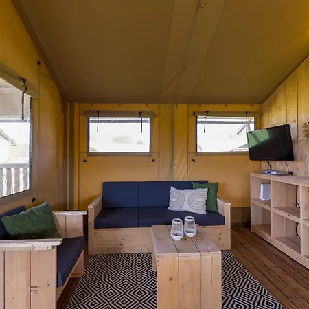 Glamping Tent With Kitchen And Bathroom, On A On The Ijsselmeer Luxury tent *